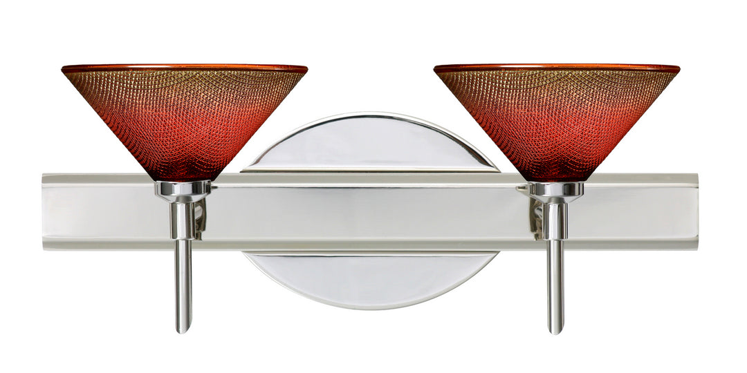 Besa Kona 2SW-117681-CR Bath Vanity Light 15 in. wide - Chrome