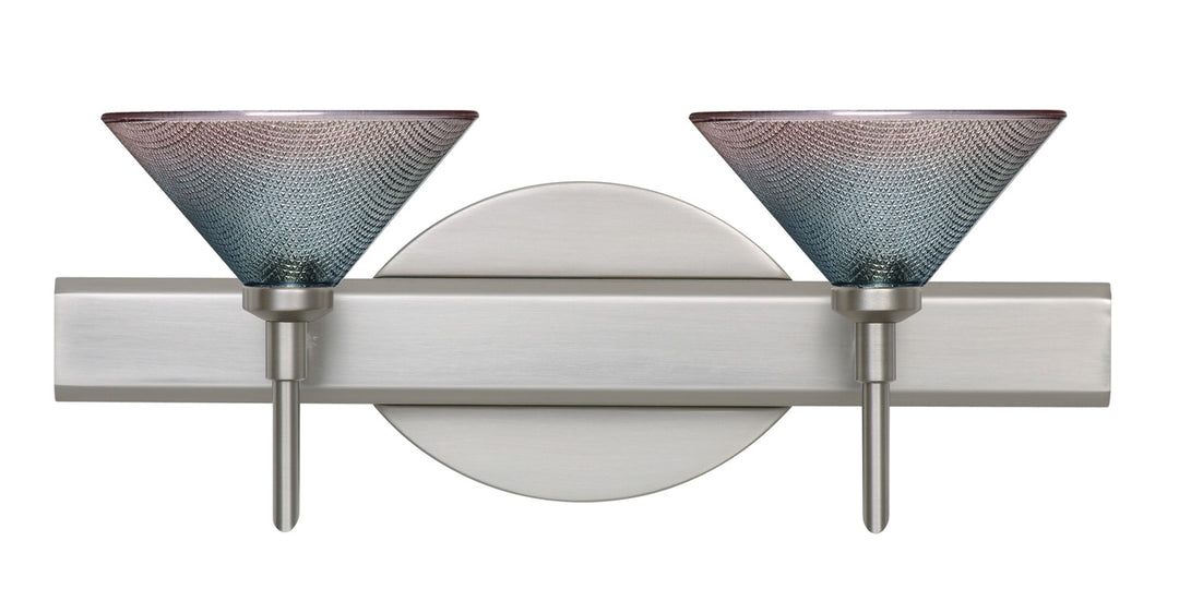 Besa Kona 2SW-117691-SN Bath Vanity Light 15 in. wide - Satin Nickel