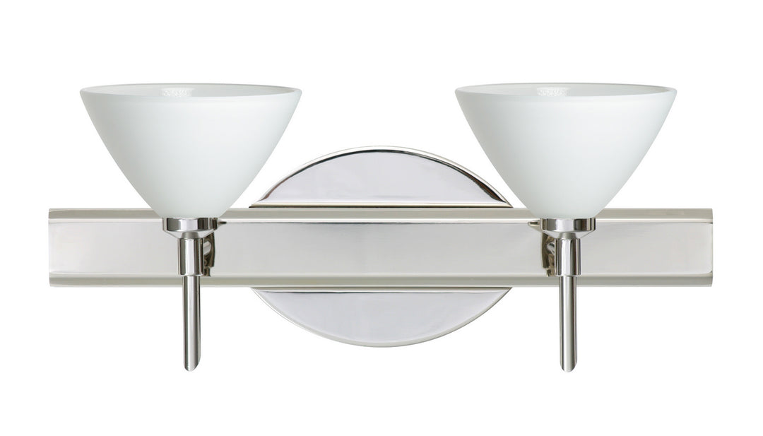Besa Domi 2SW-174307-CR Bath Vanity Light 15 in. wide - Chrome