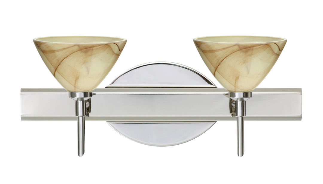 Besa Domi 2SW-174383-CR Bath Vanity Light 15 in. wide - Chrome