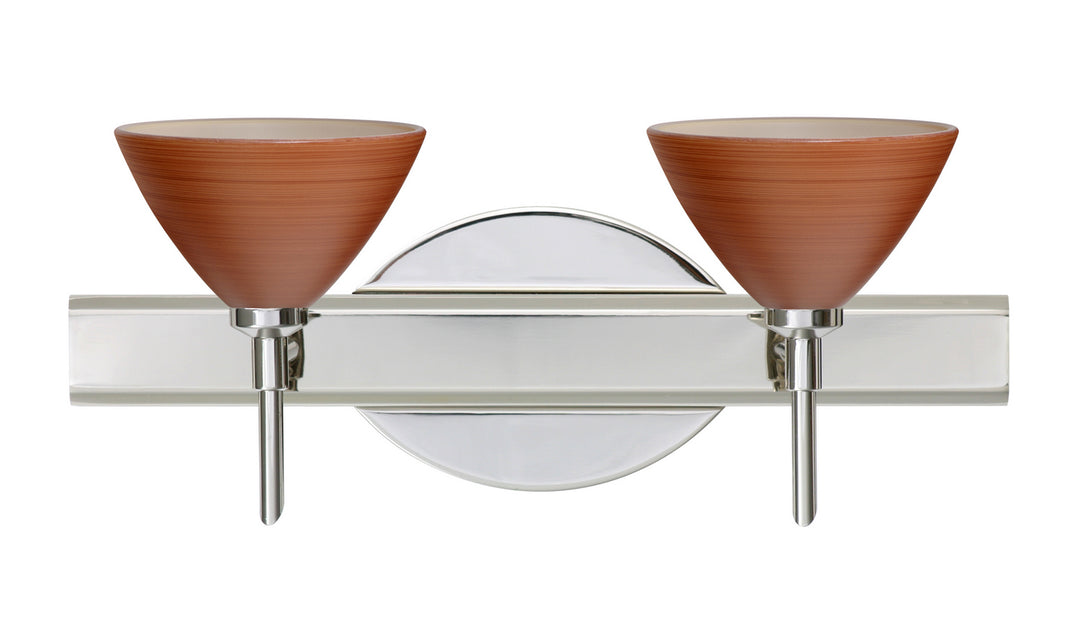 Besa Domi 2SW-1743CH-CR Bath Vanity Light 15 in. wide - Chrome