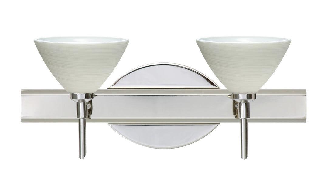 Besa Domi 2SW-1743KR-CR Bath Vanity Light 15 in. wide - Chrome