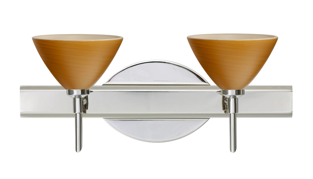 Besa Domi 2SW-1743OK-CR Bath Vanity Light 15 in. wide - Chrome