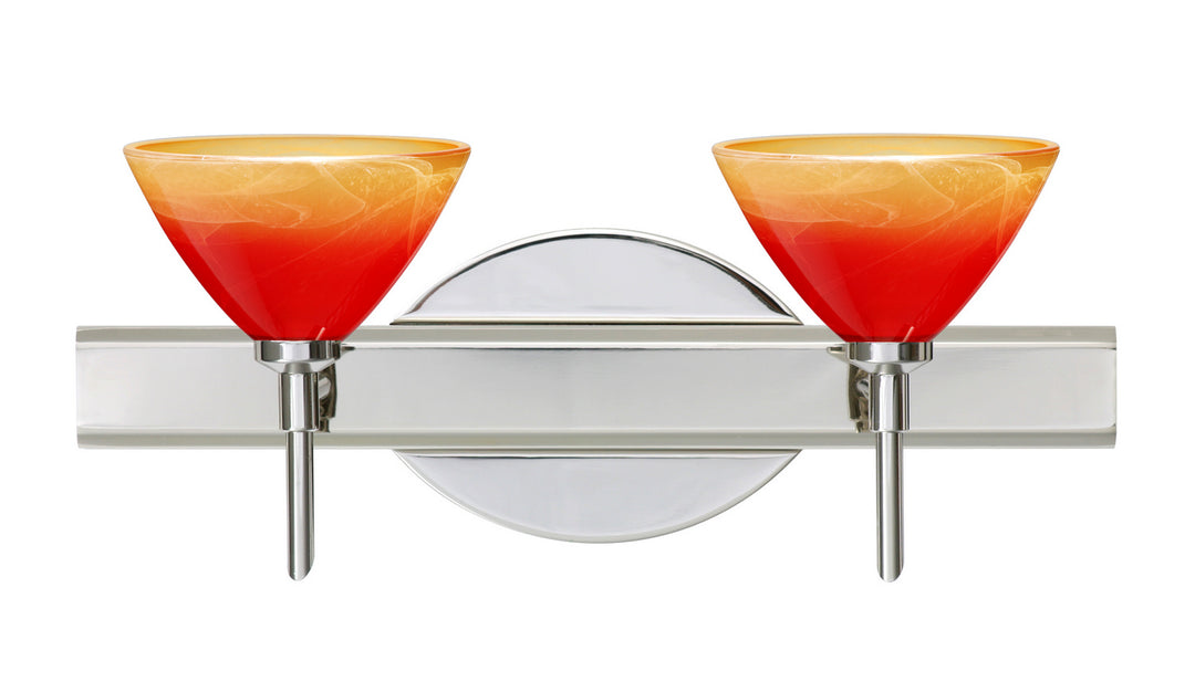 Besa Domi 2SW-1743SL-CR Bath Vanity Light 15 in. wide - Chrome