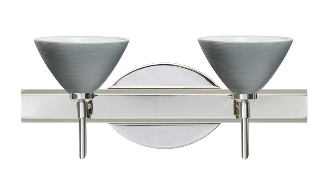 Besa Domi 2SW-1743TN-CR Bath Vanity Light 15 in. wide - Chrome