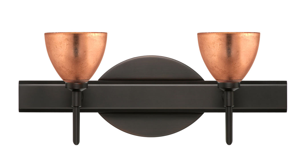 Besa Divi 2SW-1758CF-BR Bath Vanity Light 15 in. wide - Bronze