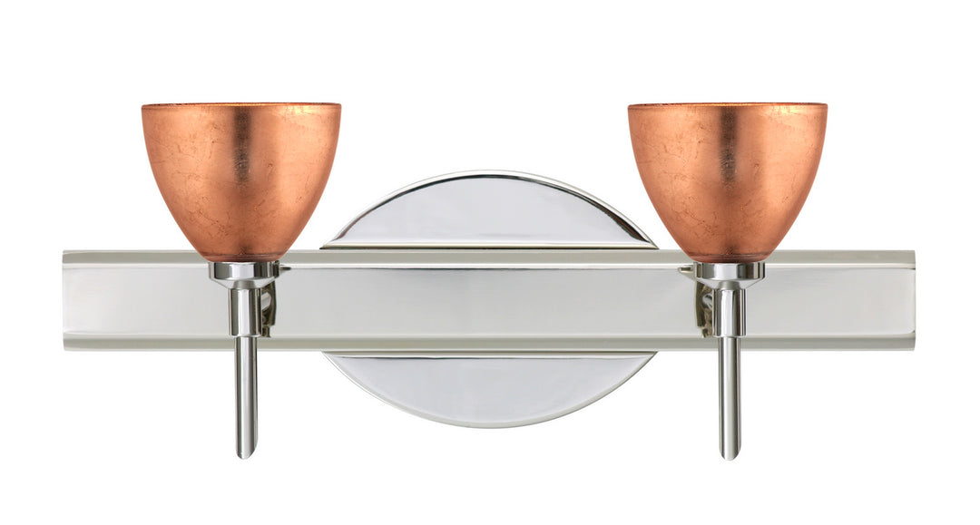 Besa Divi 2SW-1758CF-CR Bath Vanity Light 15 in. wide - Chrome