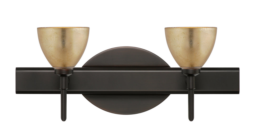 Besa Divi 2SW-1758GF-BR Bath Vanity Light 15 in. wide - Bronze