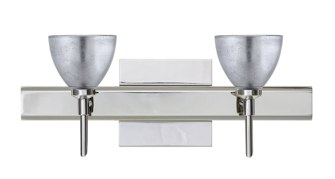 Besa Divi 2SW-1758SF-CR-SQ Bath Vanity Light 15 in. wide - Chrome