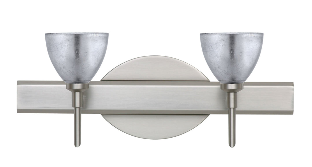 Besa Divi 2SW-1758SF-SN Bath Vanity Light 15 in. wide - Satin Nickel