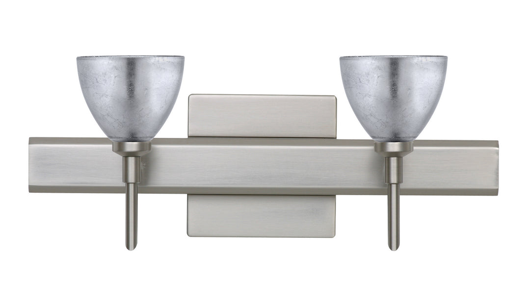 Besa Divi 2SW-1758SF-SN-SQ Bath Vanity Light 15 in. wide - Satin Nickel