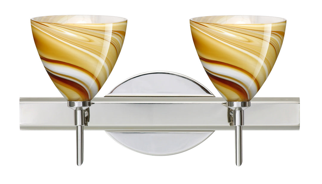 Besa Mia 2SW-1779HN-CR Bath Vanity Light 15 in. wide - Chrome