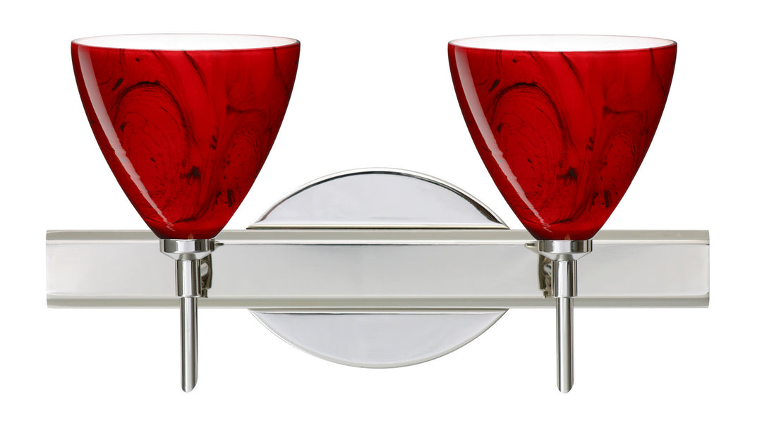 Besa Mia 2SW-1779MA-CR Bath Vanity Light 15 in. wide - Chrome
