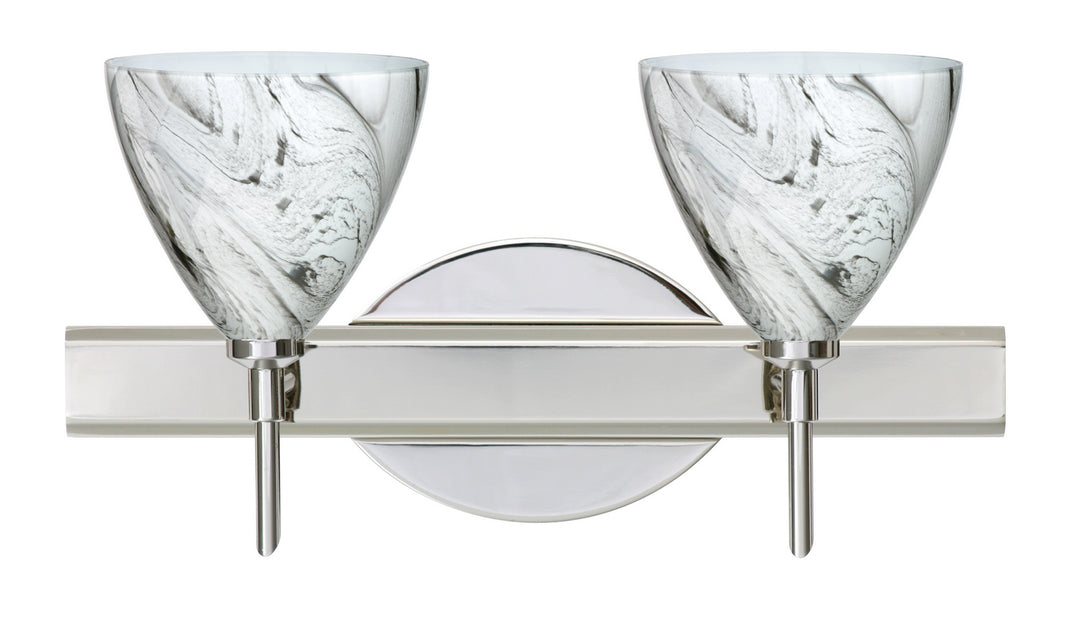 Besa Mia 2SW-1779MG-CR Bath Vanity Light 15 in. wide - Chrome