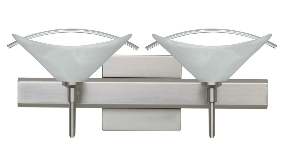 Besa Hoppi 2SW-181304-SN-SQ Bath Vanity Light 15 in. wide - Satin Nickel