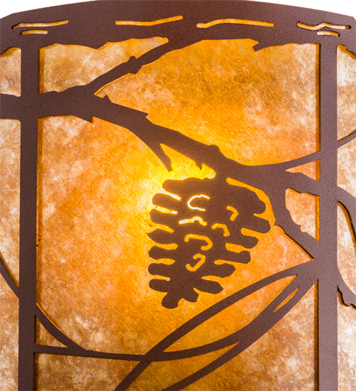 Meyda Tiffany Whispering Pines 77901 Wall Light - Rust