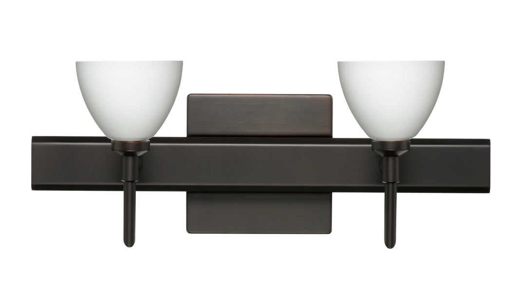 Besa Divi 2SW-185807-BR-SQ Bath Vanity Light 15 in. wide - Bronze