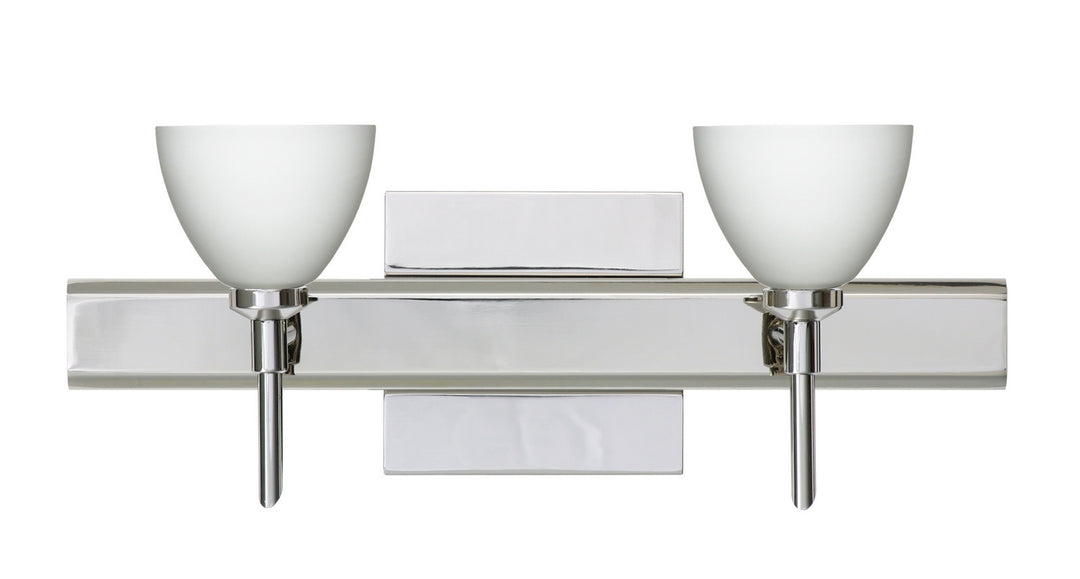 Besa Divi 2SW-185807-CR-SQ Bath Vanity Light 15 in. wide - Chrome