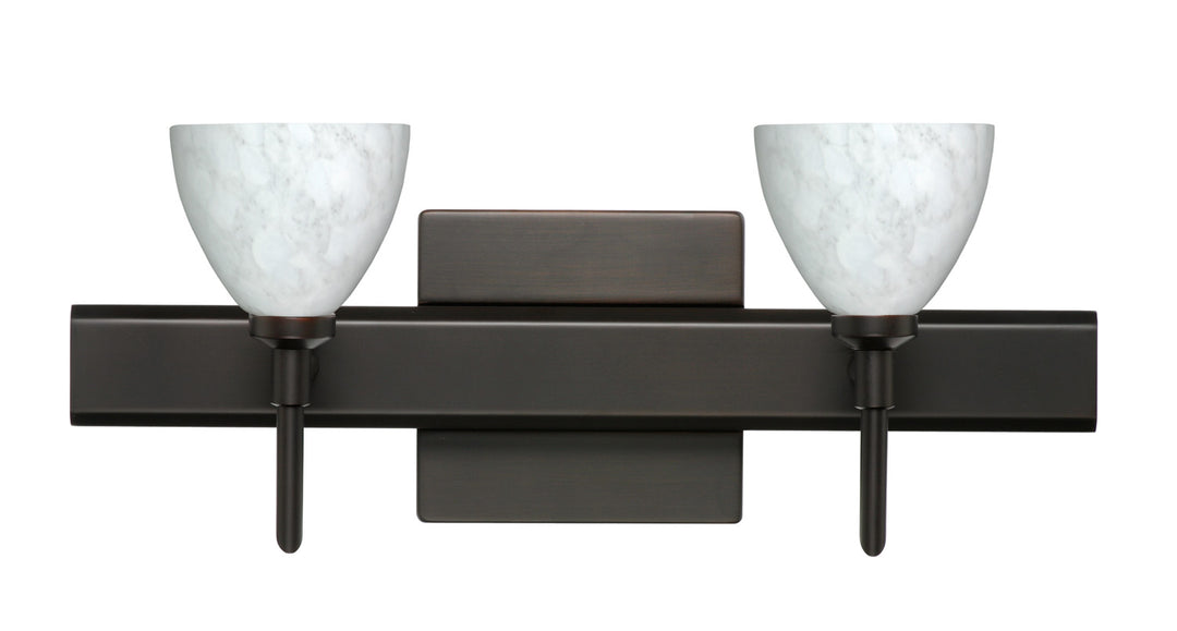 Besa Divi 2SW-185819-BR-SQ Bath Vanity Light 15 in. wide - Bronze