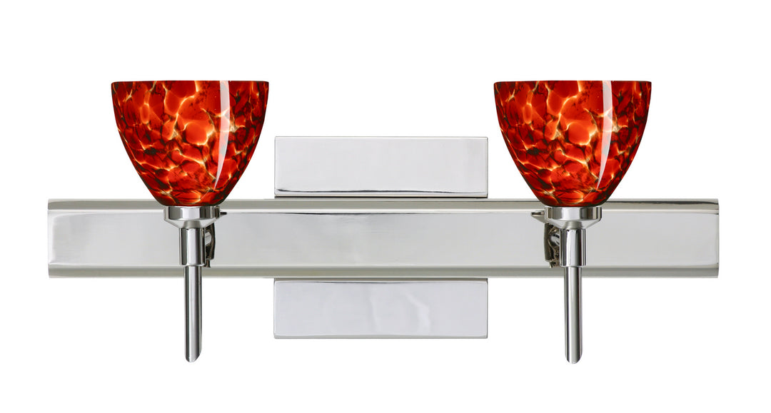 Besa Divi 2SW-185841-CR-SQ Bath Vanity Light 15 in. wide - Chrome