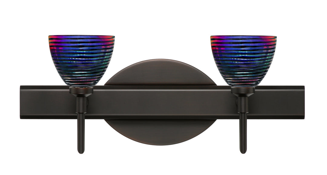 Besa Divi 2SW-1858DW-BR Bath Vanity Light 15 in. wide - Bronze