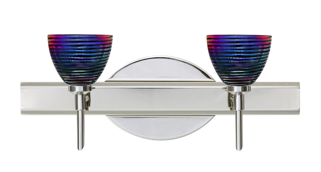 Besa Divi 2SW-1858DW-CR Bath Vanity Light 15 in. wide - Chrome