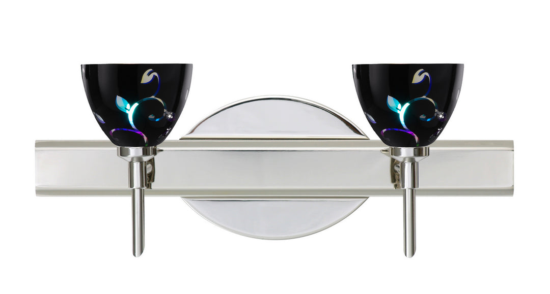 Besa Divi 2SW-1858VB-CR Bath Vanity Light 15 in. wide - Chrome