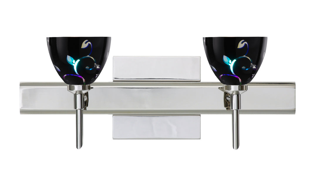 Besa Divi 2SW-1858VB-CR-SQ Bath Vanity Light 15 in. wide - Chrome