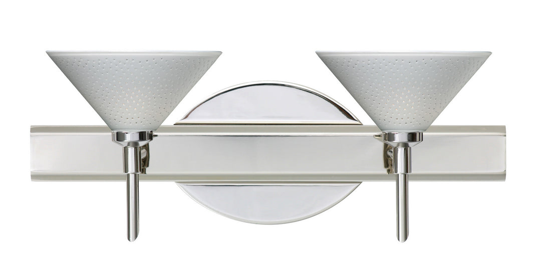 Besa Kona 2SW-282453-CR Bath Vanity Light 15 in. wide - Chrome