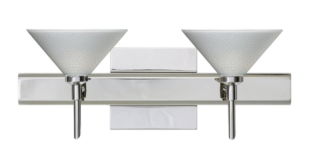 Besa Kona 2SW-282453-CR-SQ Bath Vanity Light 15 in. wide - Chrome