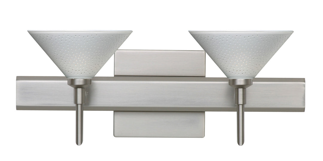 Besa Kona 2SW-282453-SN-SQ Bath Vanity Light 15 in. wide - Satin Nickel