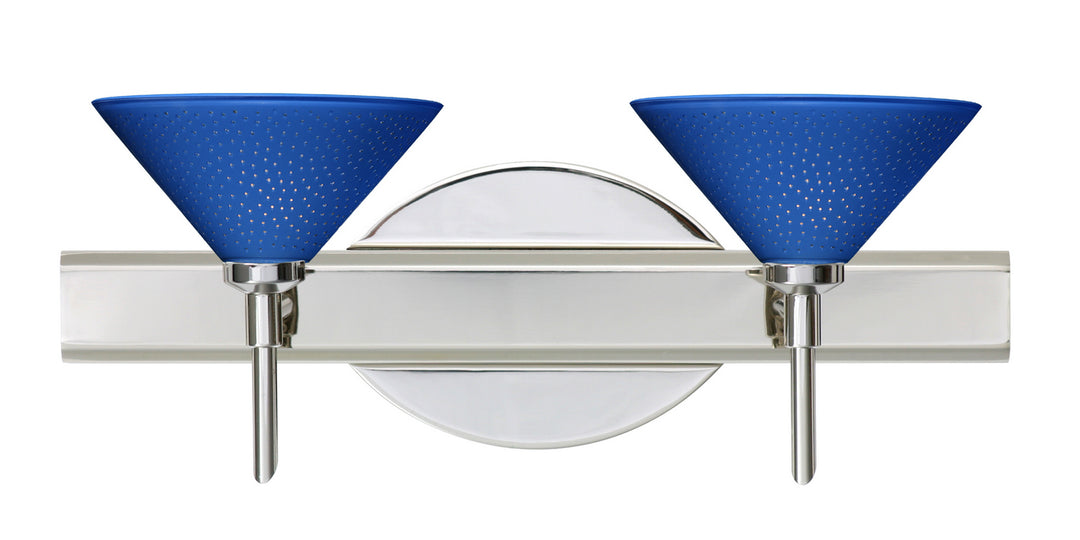 Besa Kona 2SW-282484-CR Bath Vanity Light 15 in. wide - Chrome