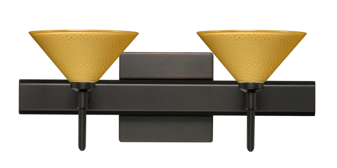 Besa Kona 2SW-282490-BR-SQ Bath Vanity Light 15 in. wide - Bronze