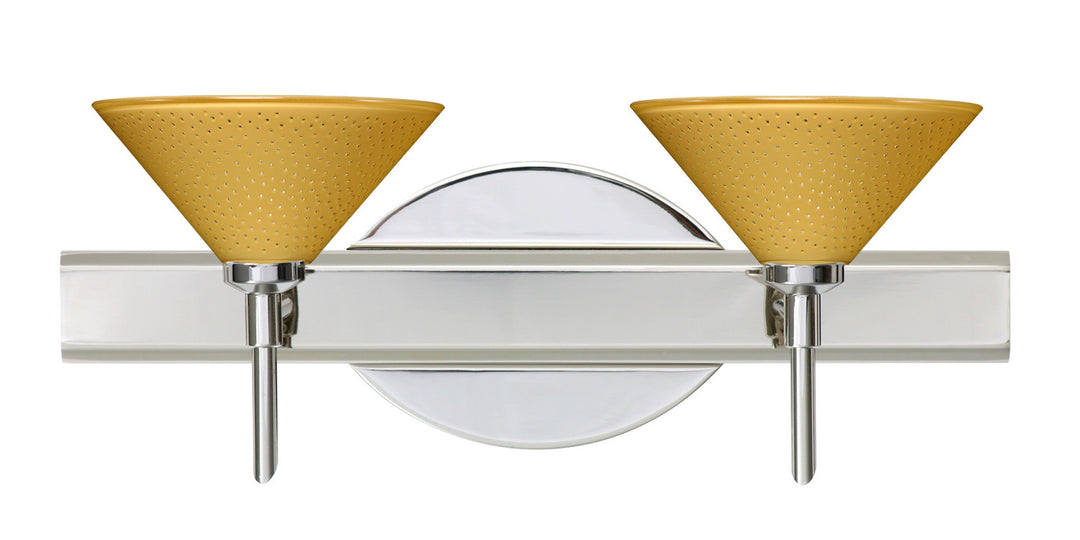 Besa Kona 2SW-282490-CR Bath Vanity Light 15 in. wide - Chrome