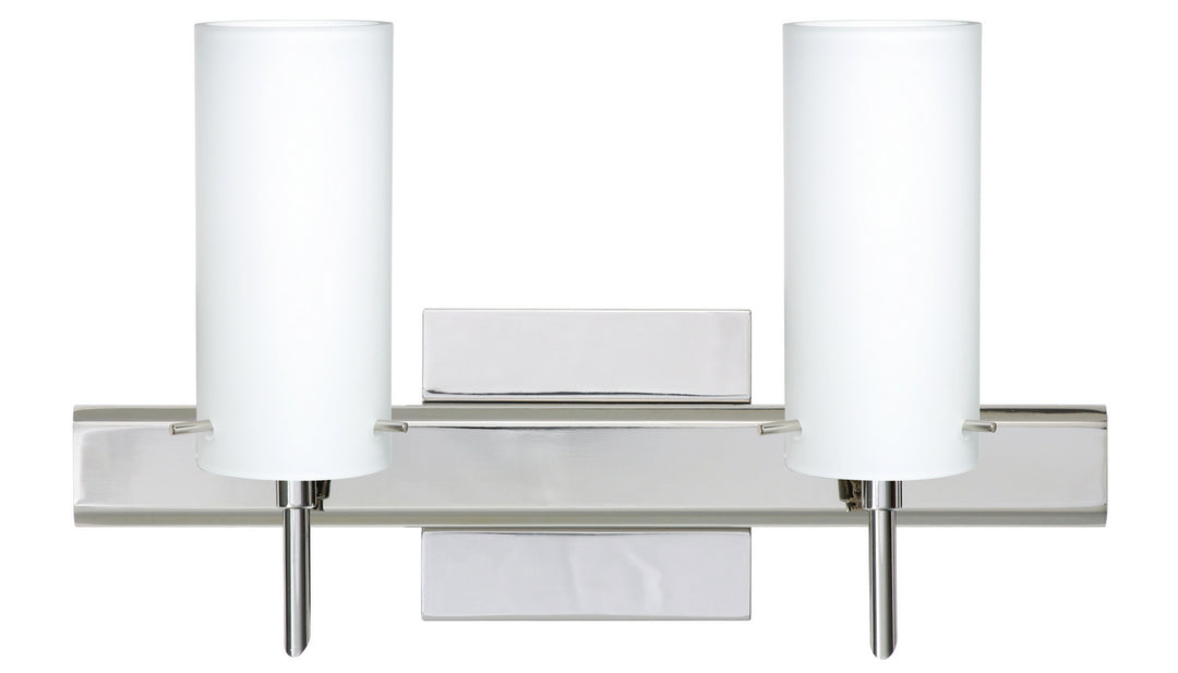 Besa Copa 2SW-440307-CR-SQ Bath Vanity Light 15 in. wide - Chrome