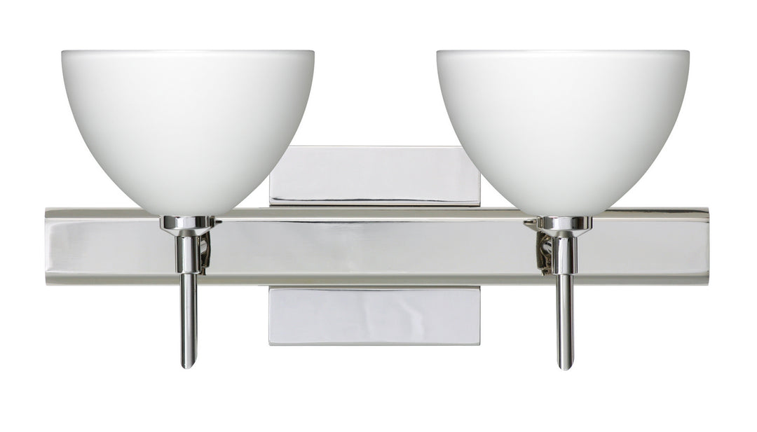 Besa Brella 2SW-467907-CR-SQ Bath Vanity Light 15 in. wide - Chrome