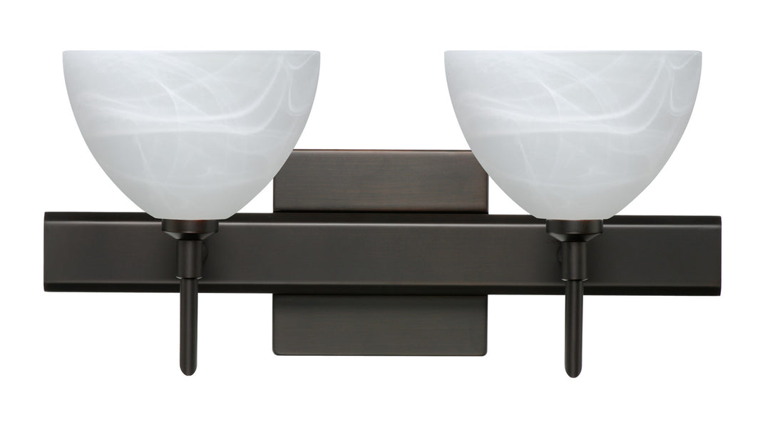 Besa Brella 2SW-467952-BR-SQ Bath Vanity Light 15 in. wide - Bronze