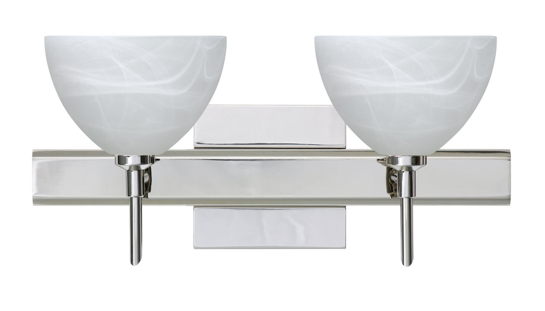 Besa Brella 2SW-467952-CR-SQ Bath Vanity Light 15 in. wide - Chrome