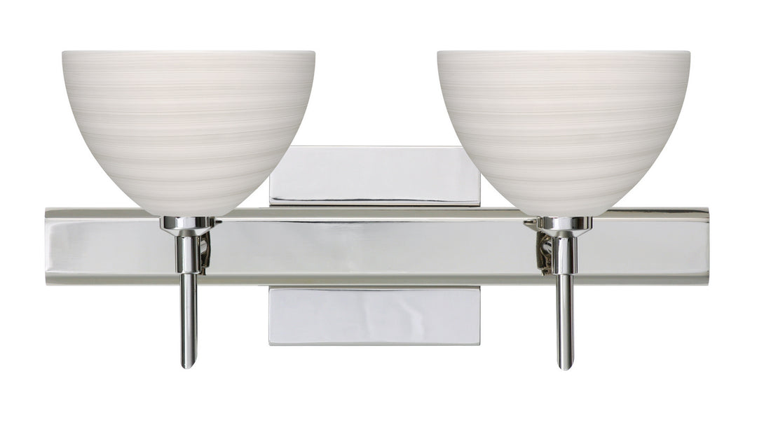 Besa Brella 2SW-4679KR-CR-SQ Bath Vanity Light 15 in. wide - Chrome