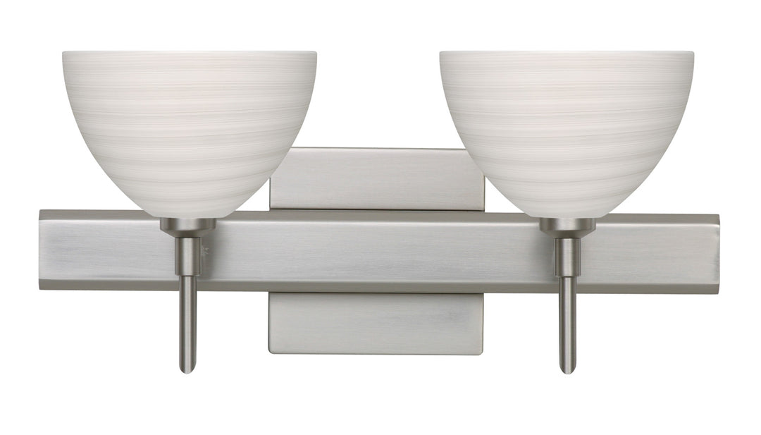 Besa Brella 2SW-4679KR-SN-SQ Bath Vanity Light 15 in. wide - Satin Nickel
