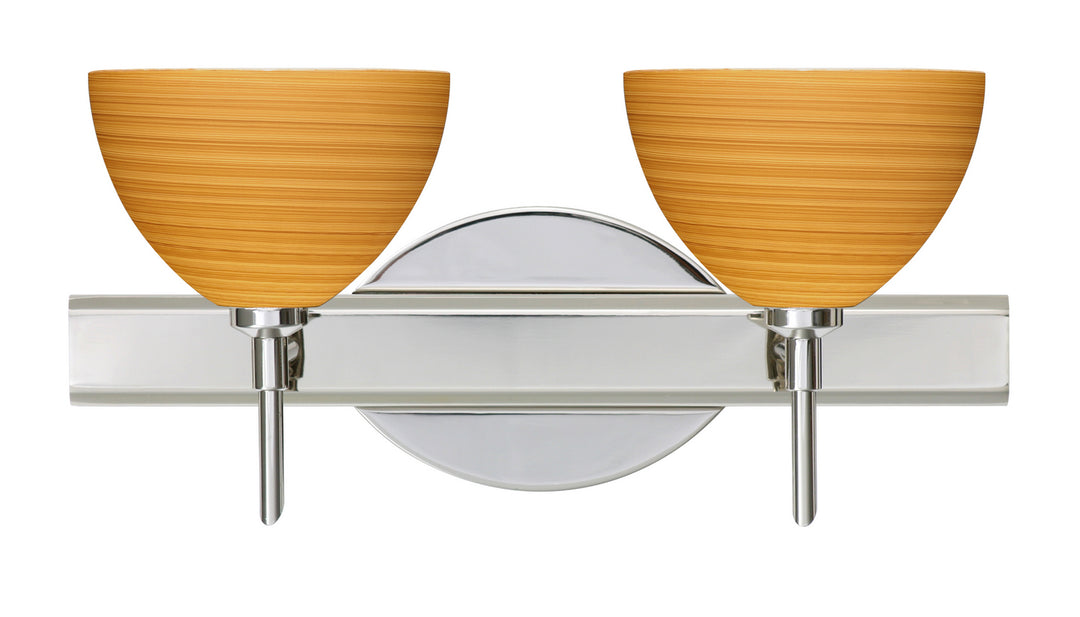 Besa Brella 2SW-4679OK-CR Bath Vanity Light 15 in. wide - Chrome