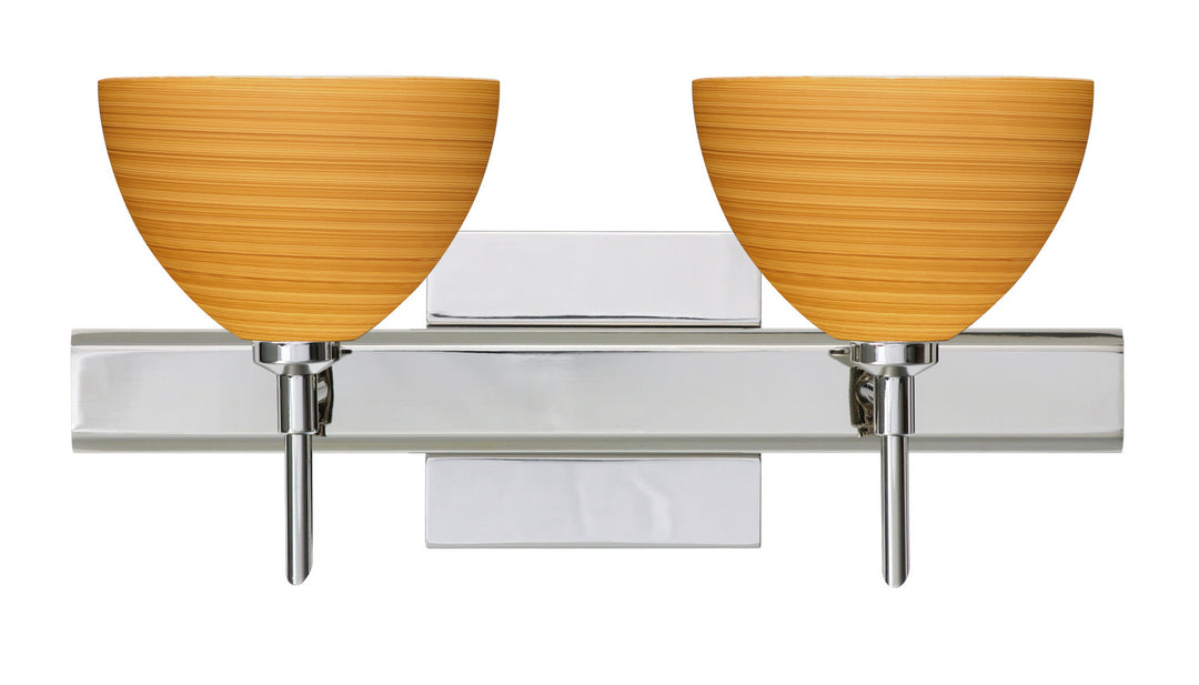 Besa Brella 2SW-4679OK-CR-SQ Bath Vanity Light 15 in. wide - Chrome