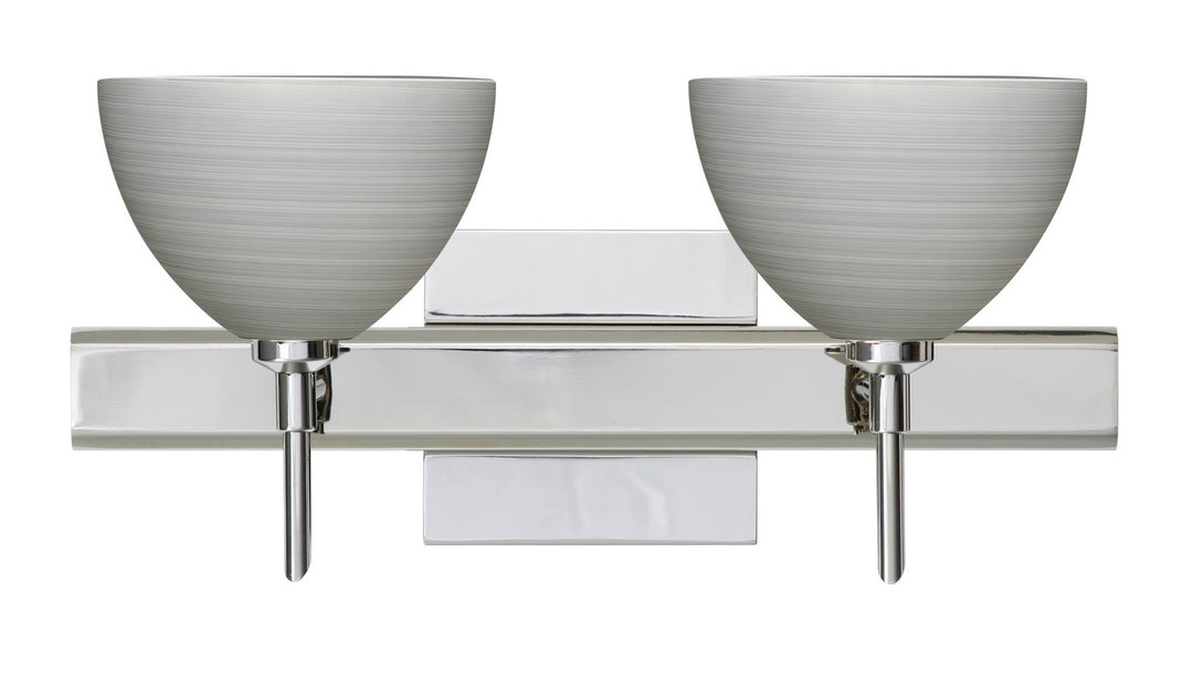 Besa Brella 2SW-4679TN-CR-SQ Bath Vanity Light 15 in. wide - Chrome