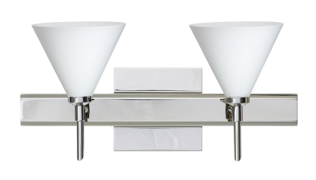 Besa Kani 2SW-512107-CR-SQ Bath Vanity Light 15 in. wide - Chrome