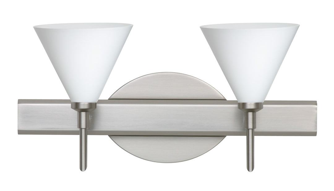Besa Kani 2SW-512107-SN Bath Vanity Light 15 in. wide - Satin Nickel