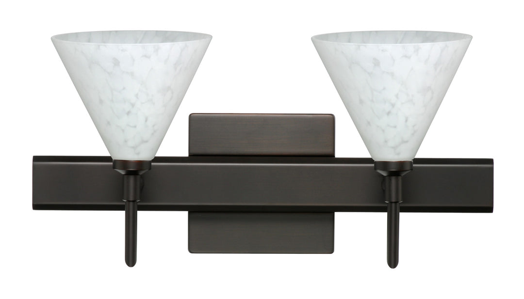 Besa Kani 2SW-512119-BR-SQ Bath Vanity Light 15 in. wide - Bronze