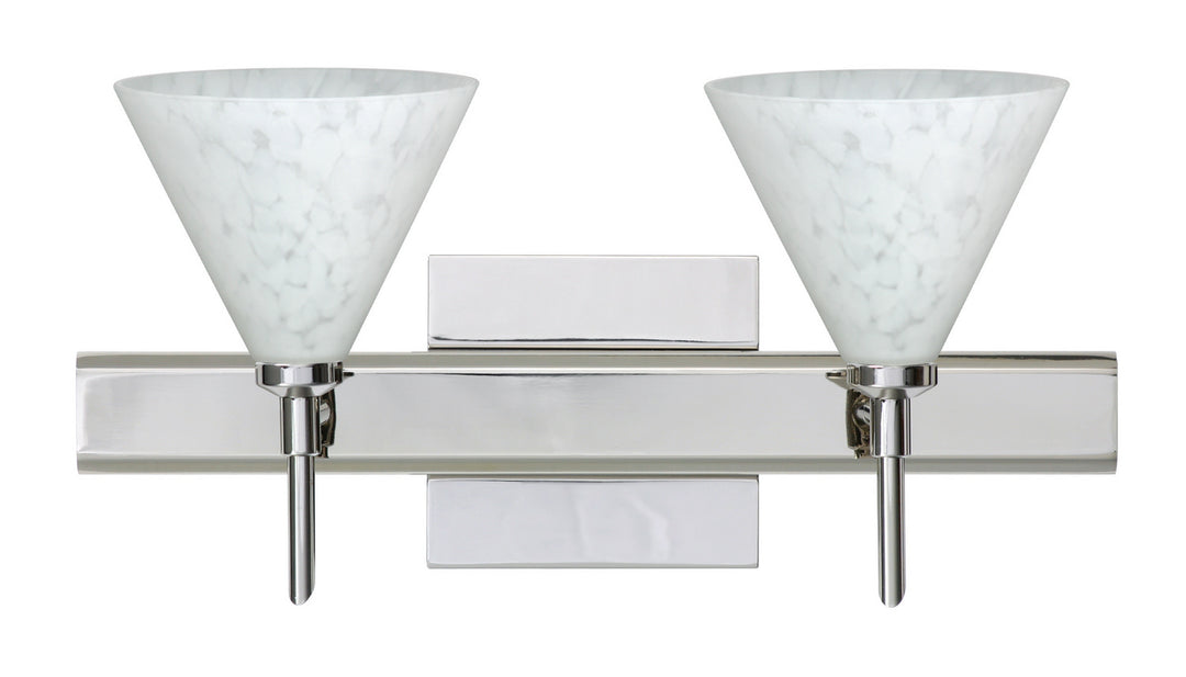 Besa Kani 2SW-512119-CR-SQ Bath Vanity Light 15 in. wide - Chrome