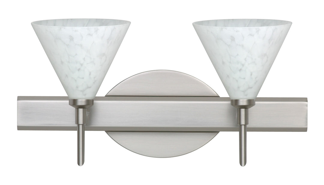 Besa Kani 2SW-512119-SN Bath Vanity Light 15 in. wide - Satin Nickel