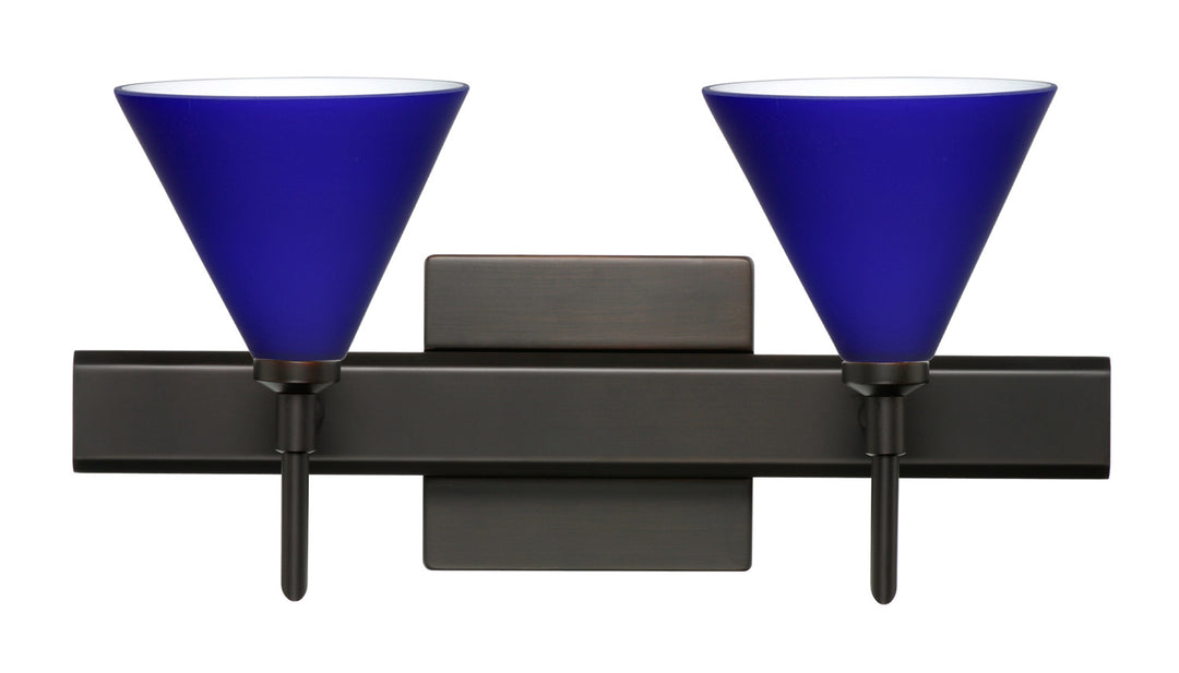 Besa Kani 2SW-5121CM-BR-SQ Bath Vanity Light 15 in. wide - Bronze