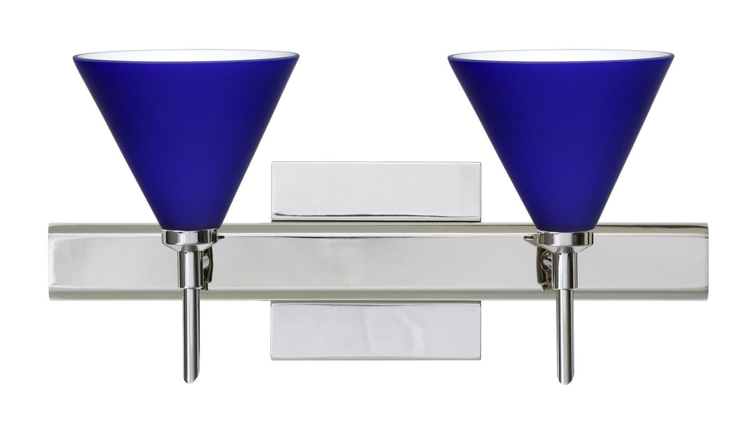 Besa Kani 2SW-5121CM-CR-SQ Bath Vanity Light 15 in. wide - Chrome